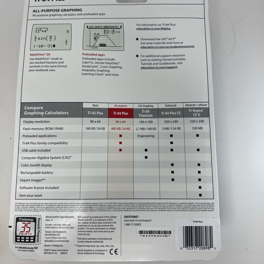 Texas Instruments TI-84 Plus Graphing Calculator , Black. *K*