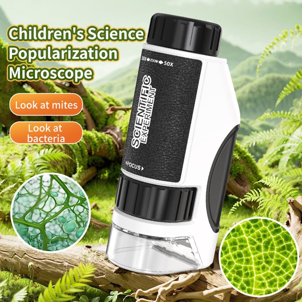Kids Mini 50X-300X Microscope Kids Handheld Mini Microscope Portable Microscope
