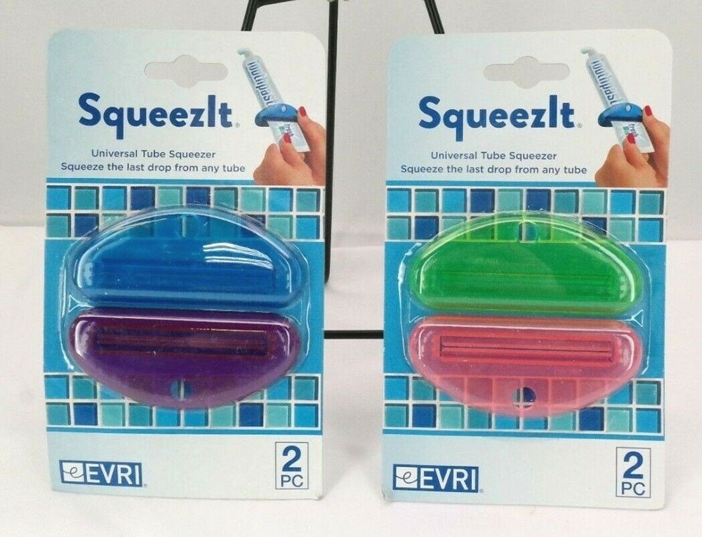 SqueezIt Universal Toothpaste Lotion Tube Squeezer 4 Count TF