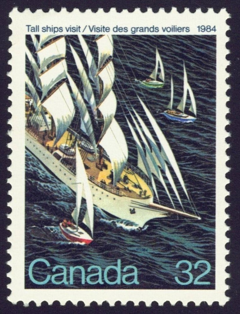 Canada sc#1012 Tall Ships Regatta, Mint-NH