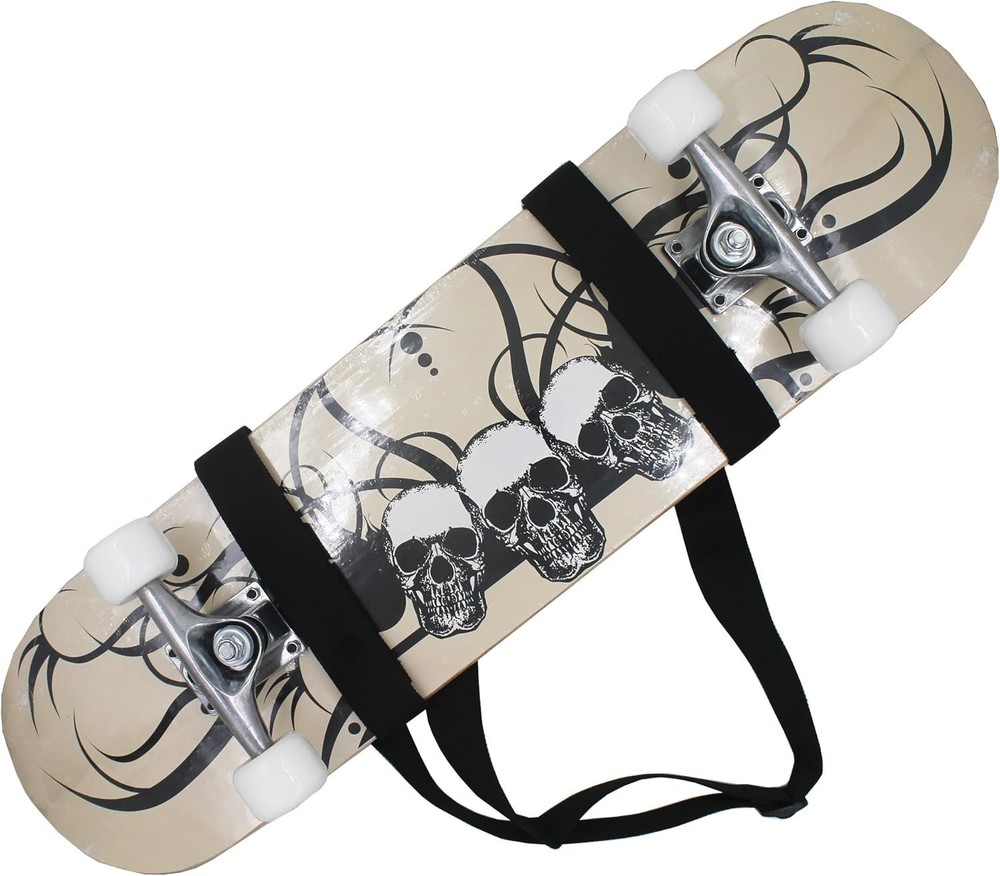 Universal Skateboard Carrier - Adjustable Shoulder Strap & Wall Hook Feature