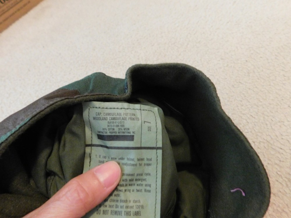 US ARMY WOODLAND CAP SIZE 7 NEW