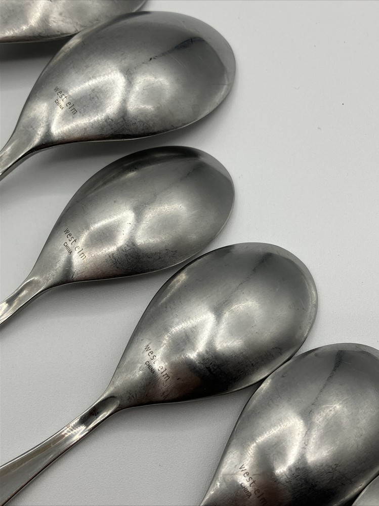 13 West Elm Stainless Satin Flatware Teaspoon & Tablespoon & Serving Silverware
