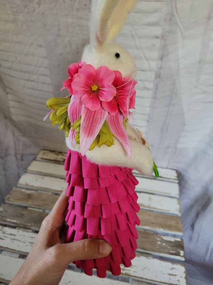 Bunny Easter dragonfly spring decor plush shabby chic