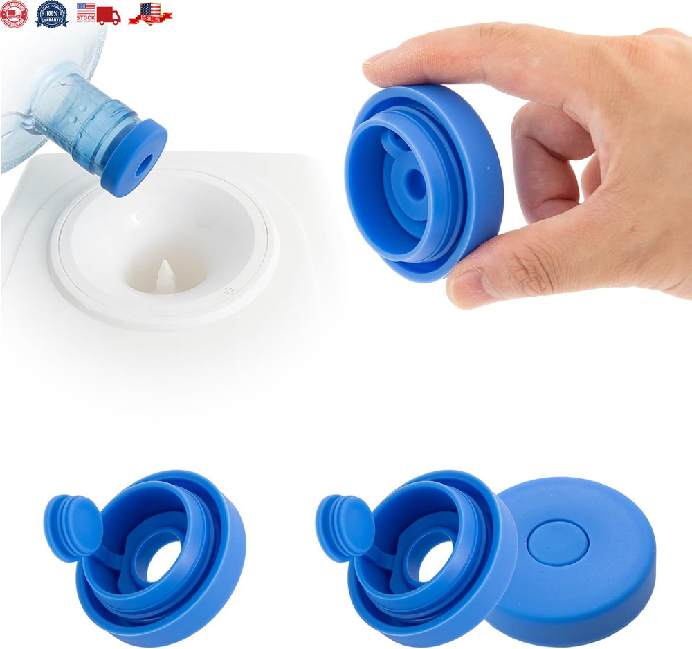3 Pcs Reusable 5 Gallon Water Jug Caps, Leak Proof Bottle Lids (55mm) Bottles