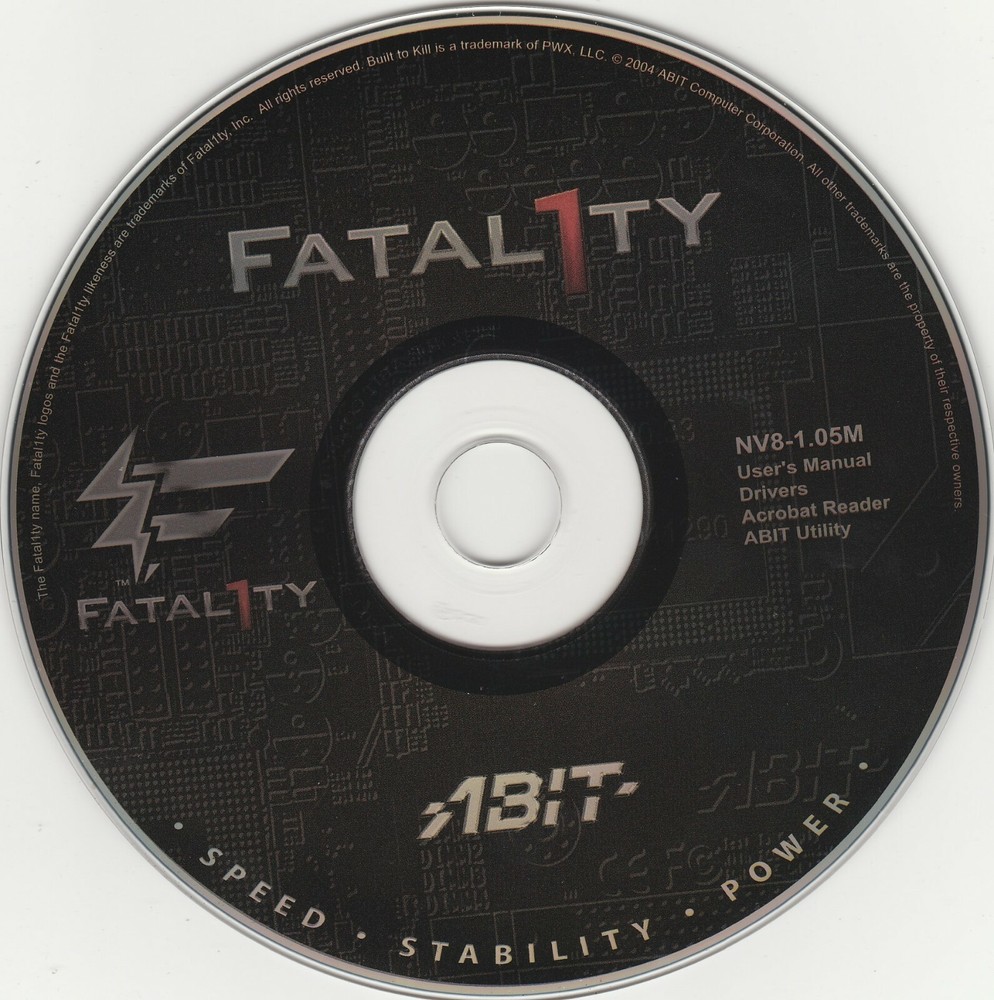 FATAL1TY by 1BIT ~ NV8-1.05M ~ CD-ROM