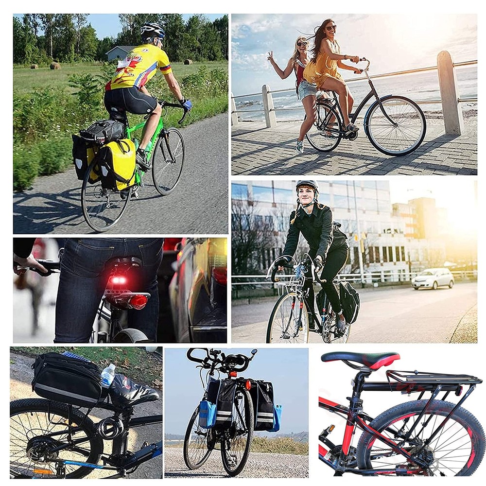 180lbs Capacity Solid Bearings Universal Adjustable Bicycle Luggage Cargo Rack