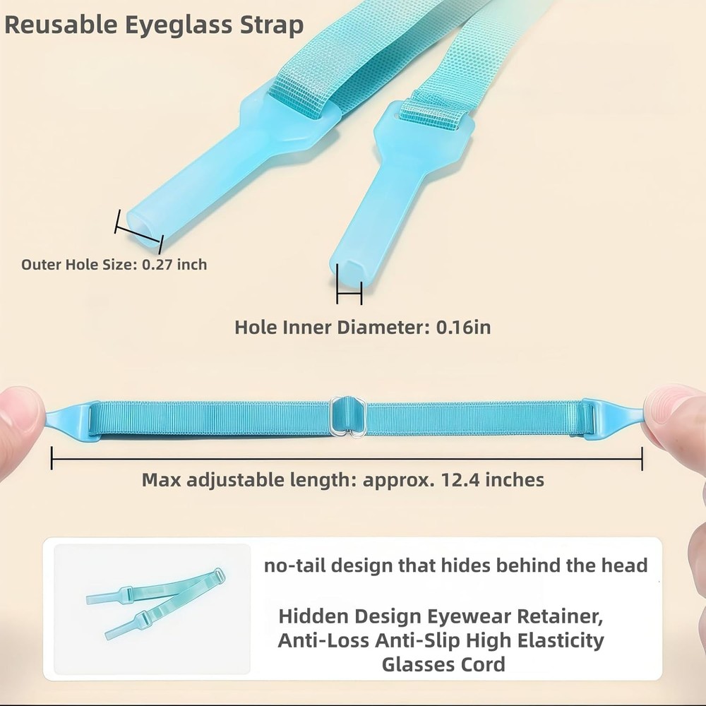 Adjustable Elastic Eyeglasses Strap Eyewear Retainers For Reading Glasses, Myopi