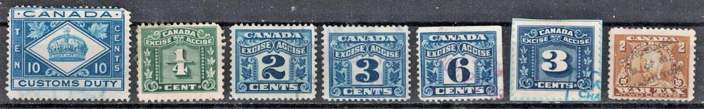 CANADA: Used POSTAGE DUE STAMPS  AJ1973