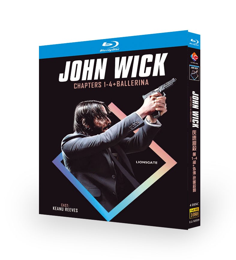 John Wick 第 1-4 章 + 芭蕾舞者系列 4-D 全新未拆封套装-