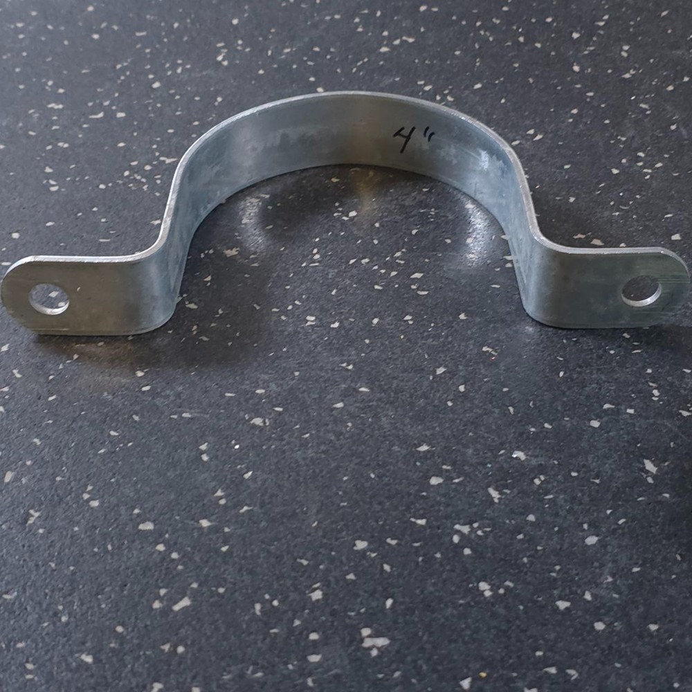 Unbranded - Pipe Strap Rigid - 4" Iron - 2 Hole - (QTY 1) Used