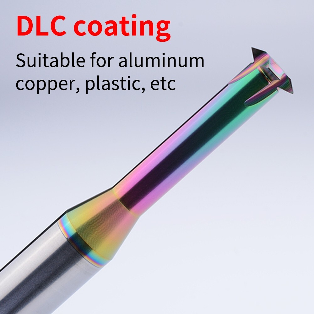 5pcs D4.0 Carbide Thread Milling Cutters for Aluminum Thread Angle 60 Degrees