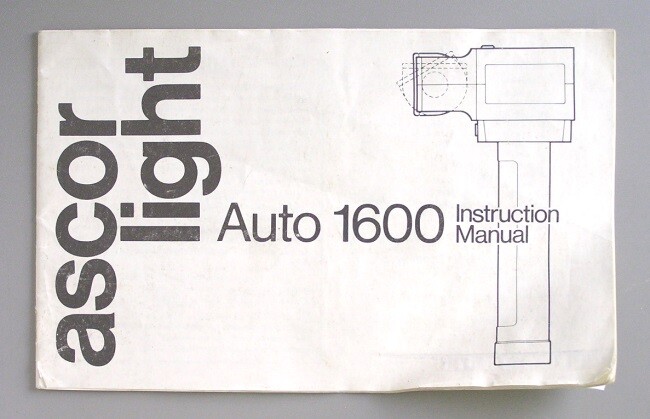 Ascorlight Auto 1600 Instruction Manual