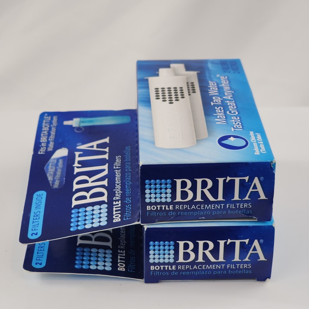 x2 Brita Soft Squeeze Water Bottle Replacement Filters 2 pack New Sealed Package