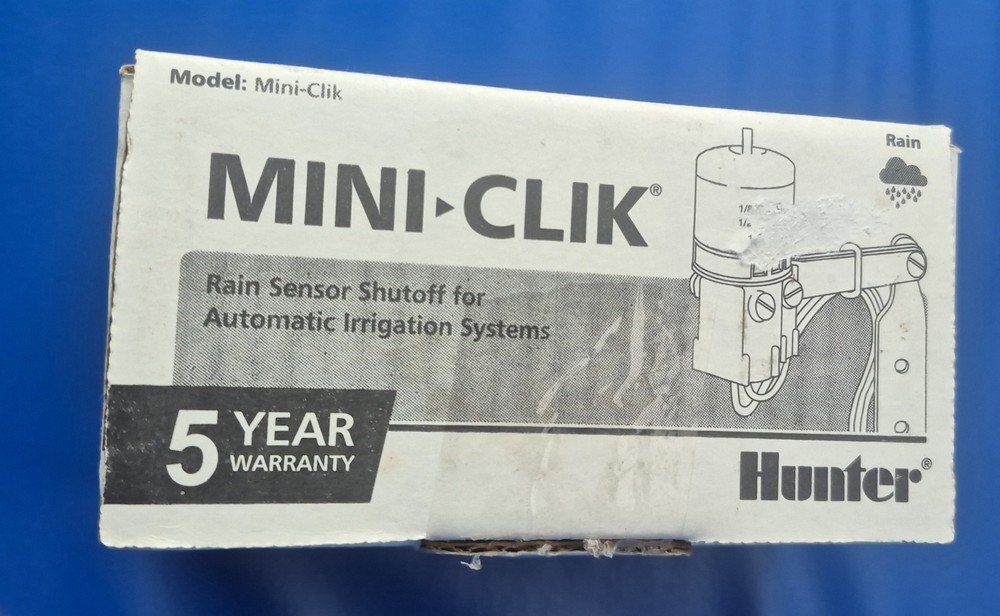 Hunter Mini Click Rain Sensor Shutoff for Automatic Irrigation Systems