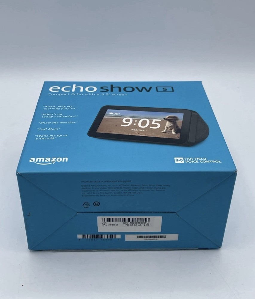 Amazon Echo Show 5 (3rd Generation) Smart Speaker Alexa 5.5" Screen Black