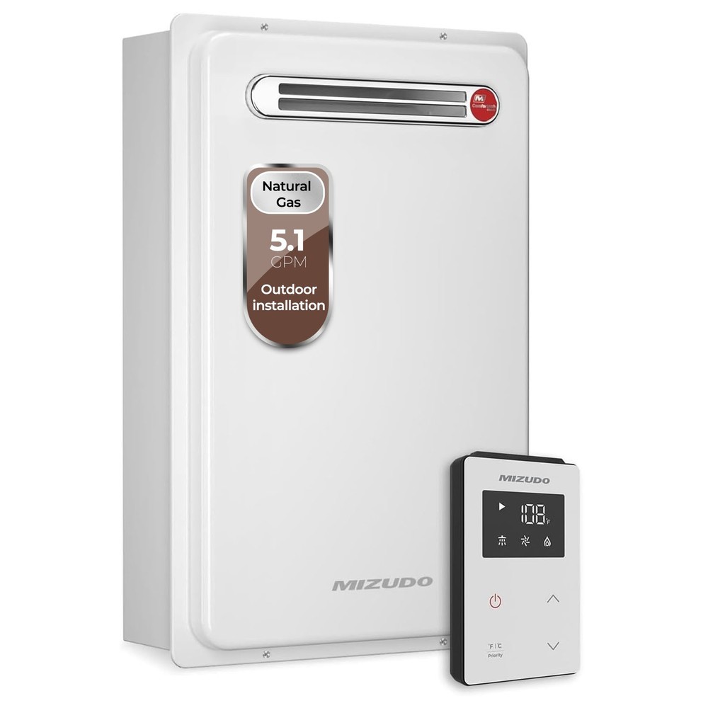 16L 5.1GPM 120000 BTU Natural Gas Tankless Water Heater Outdoor for Whole House