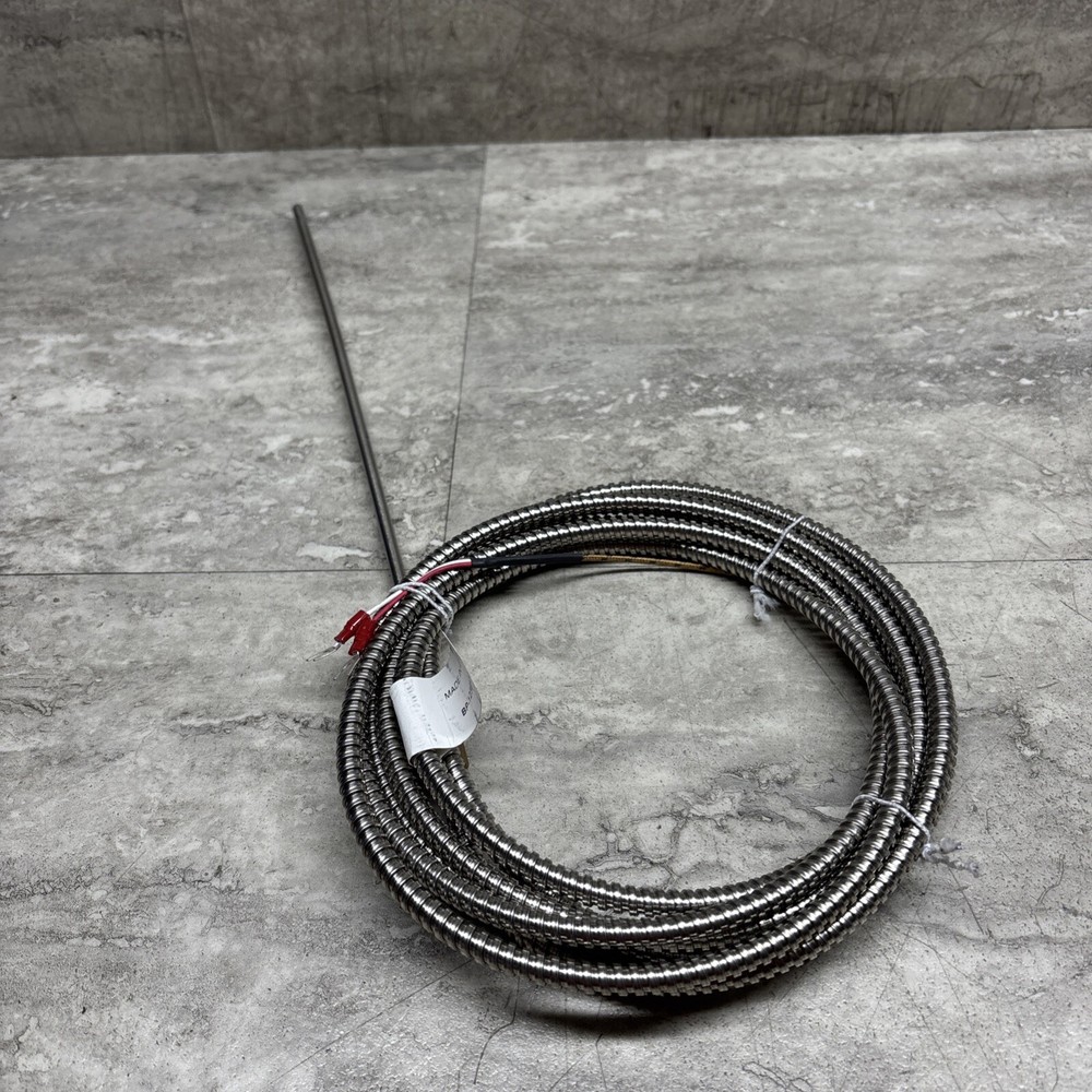 Plastic Process BP-1236120 Bendable Probe Thermocouple Sensor, Type J, 12” Probe