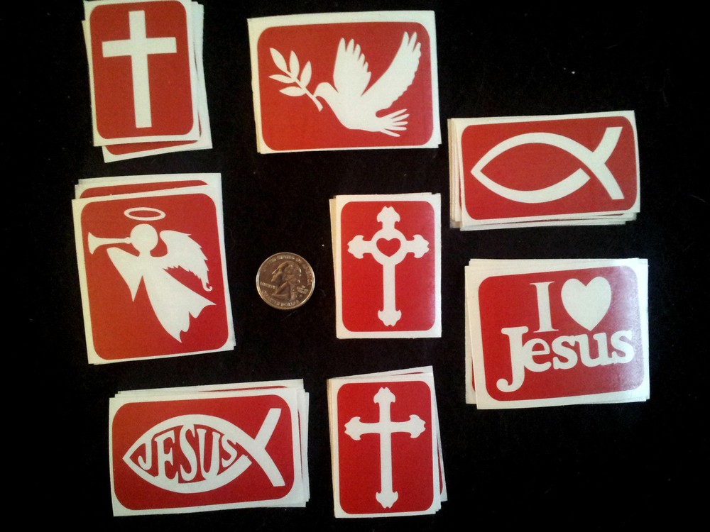 Maybels Glitter Tattoos Religious Stencils Pack - 120 piece pack