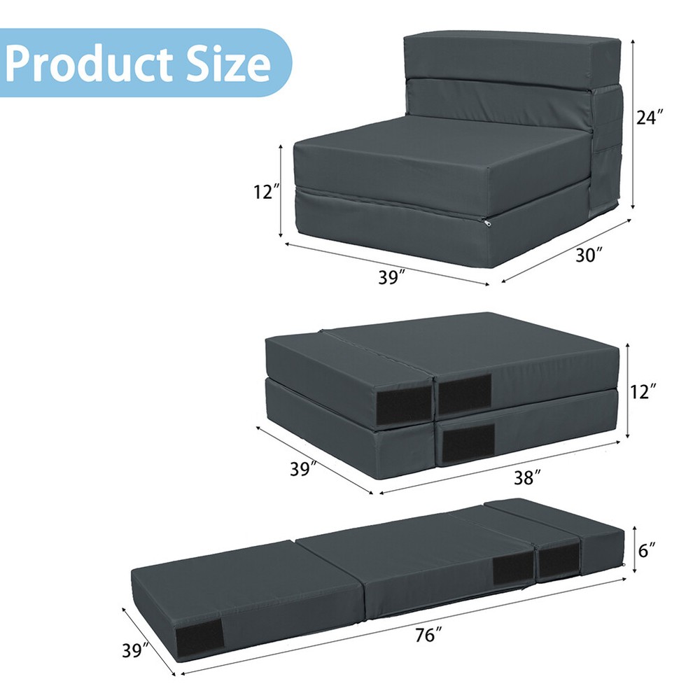 Folding Sofa Bed Convertible Flip Sofa Bed Chair Modern Fold Down Sleeper Sofa