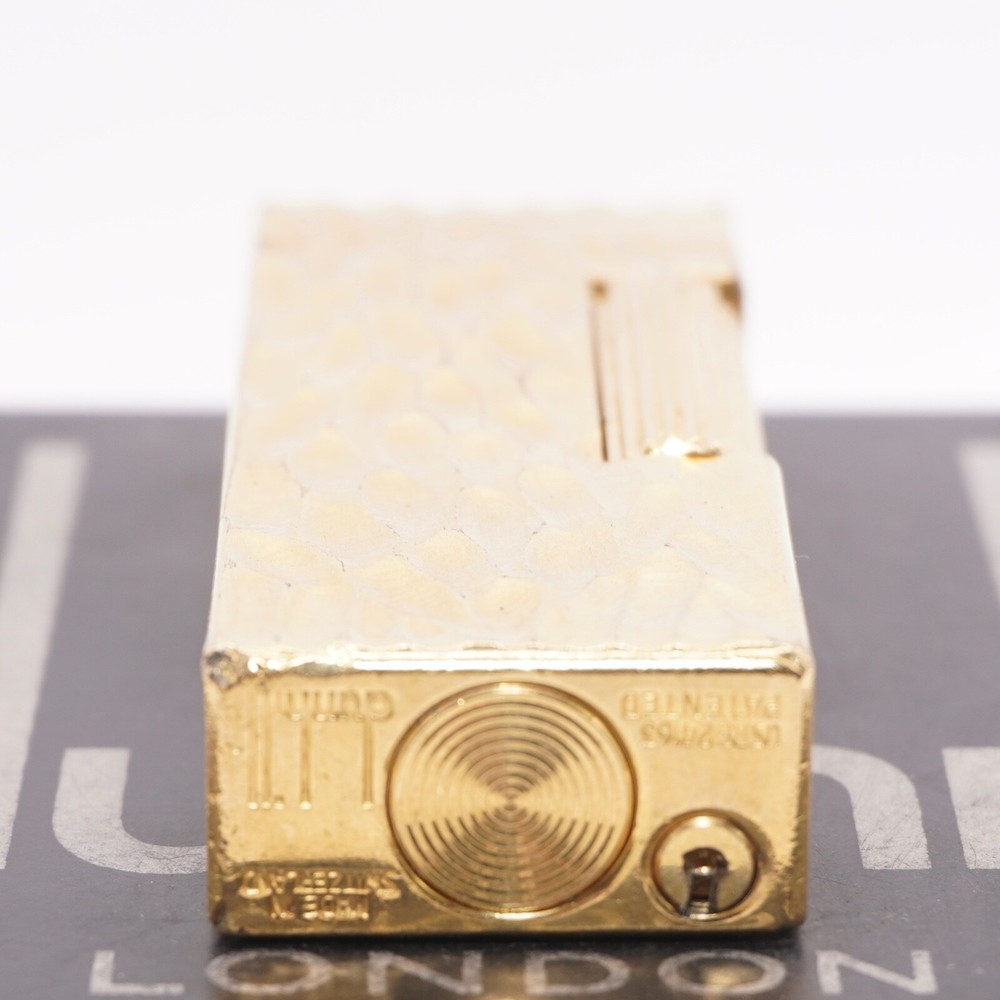 Dunhill Dome Lighter Gold plated with Black Lacquer_ Fully Working Condition