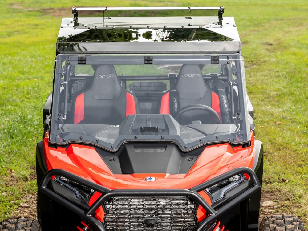 SuperATV Scratch Resistant Flip Windshield for Polaris RZR XP (2024+)