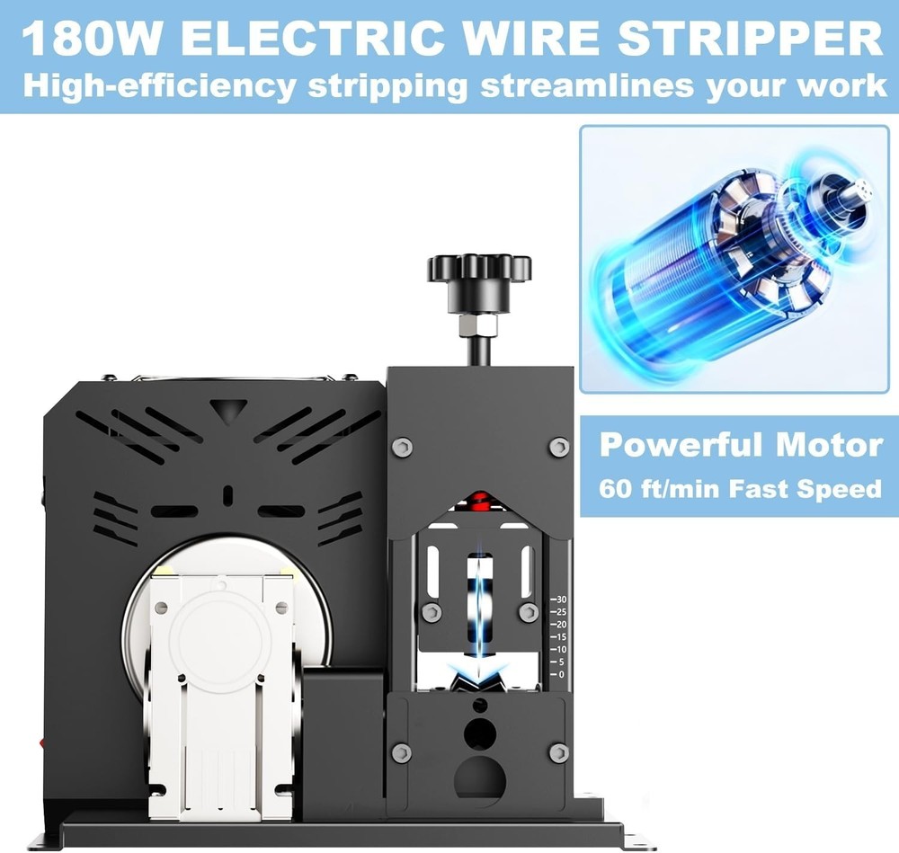 Electric Wire Stripper Machine, 0.06"-1.18" Automatic Wire Stripping Machine,...