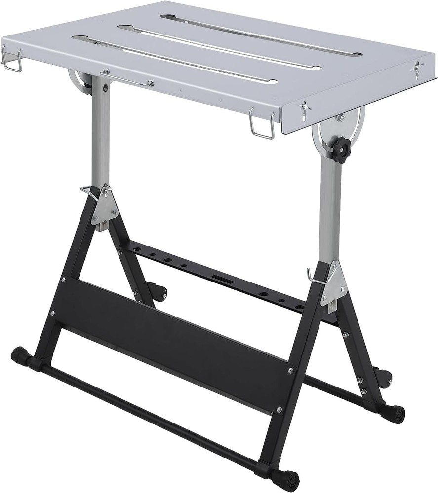 Folding Welding Table Duty Portable Welding Workbench 3 Adjustable Tilt Angles