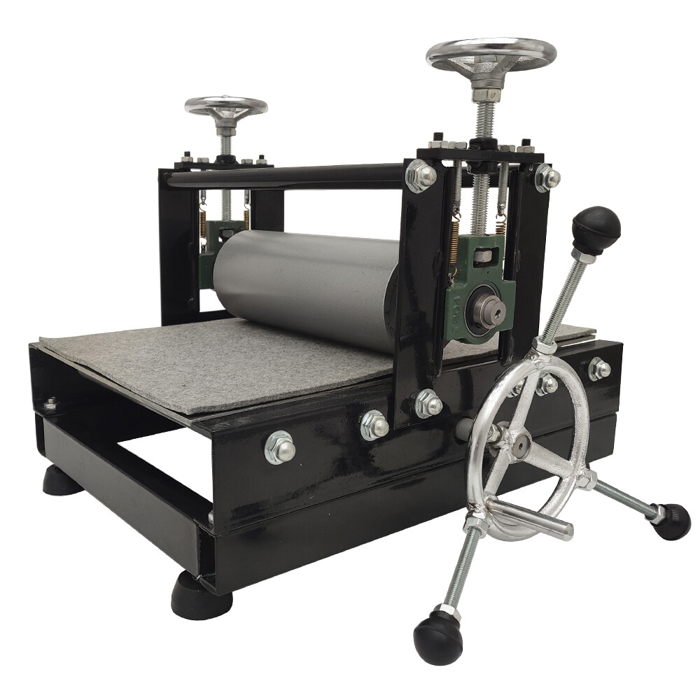 Upgrade Portable Press Printmaking Machine 30x50cm Adjust Tabletop Slab Roller