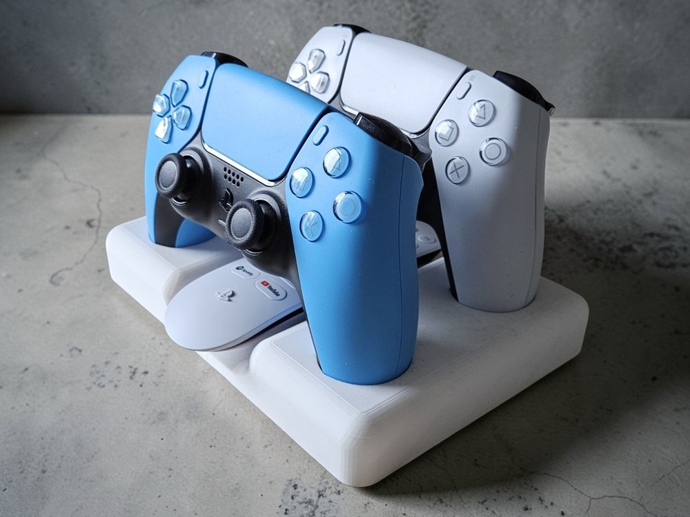 PS5 DualSense Controller Stand 3D Printed Dock Holder For 2 Controllers