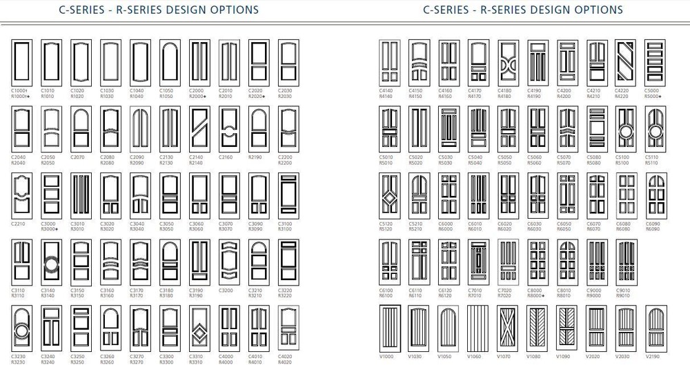 Primed Smooth Surface MDF 4 Raised Panel Eyebrow Top Solid Core Interior Doors