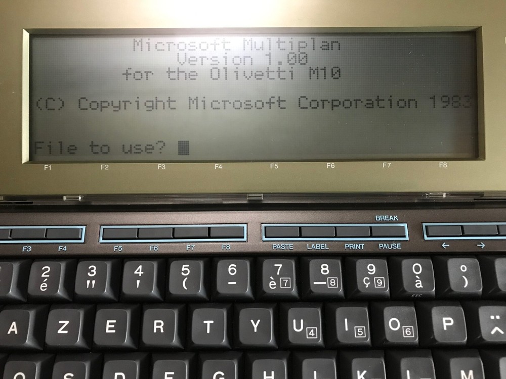 BUGFIX Y2K Year 2000, MULTIPLAN M10 Olivetti ROM