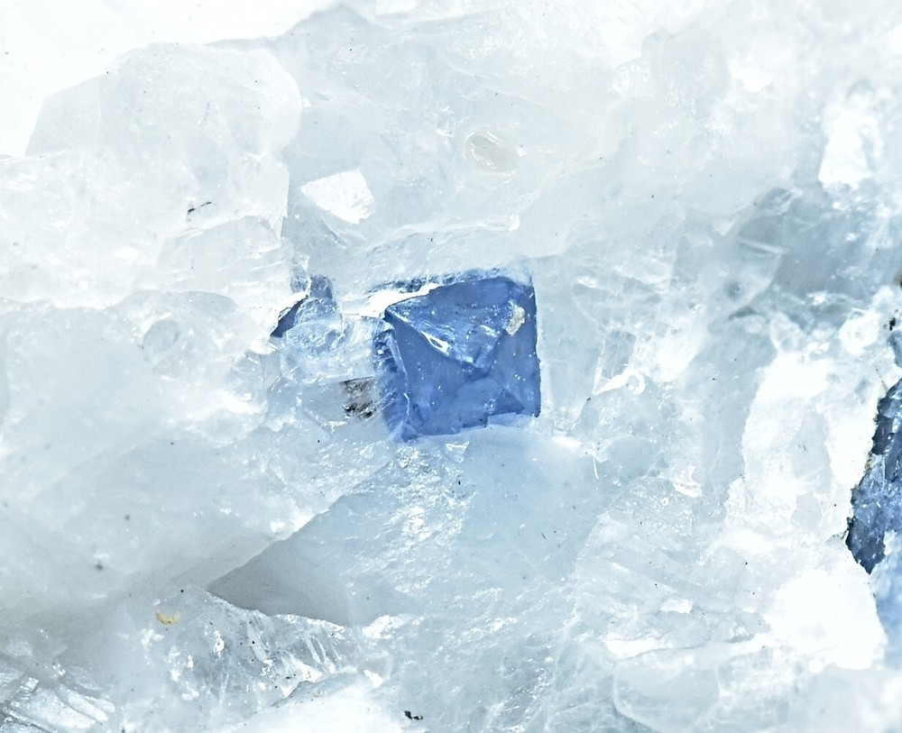 Natural Blue Spinel Crystals On Matrix 29 Gram