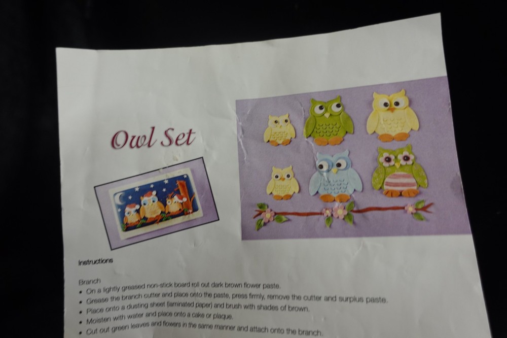 Patchwork Cutters Owl Set / Sugarcraft Cake Decorating / SKT