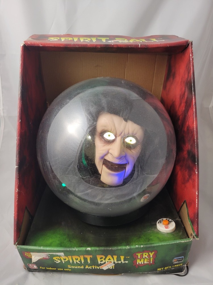 Gemmy 2007 Animated Spirit Ball Mad Scientist Halloween 9" Globe READ VIDEO