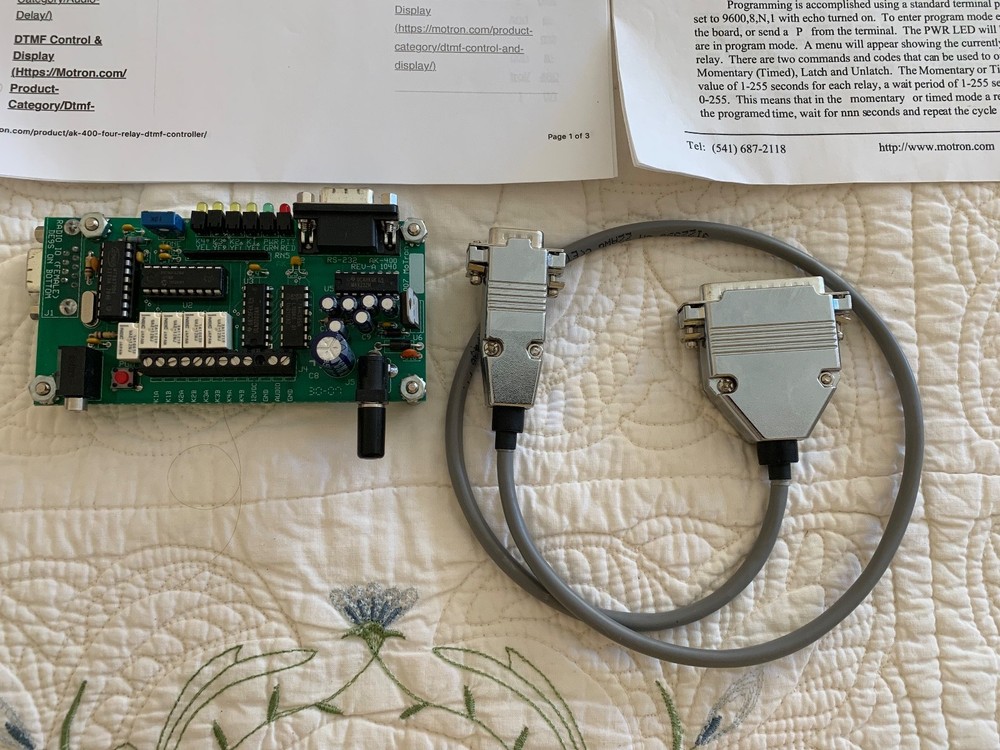 MOTRON ELECTRONICS AK400 DTMF RELAY CONTROLLER