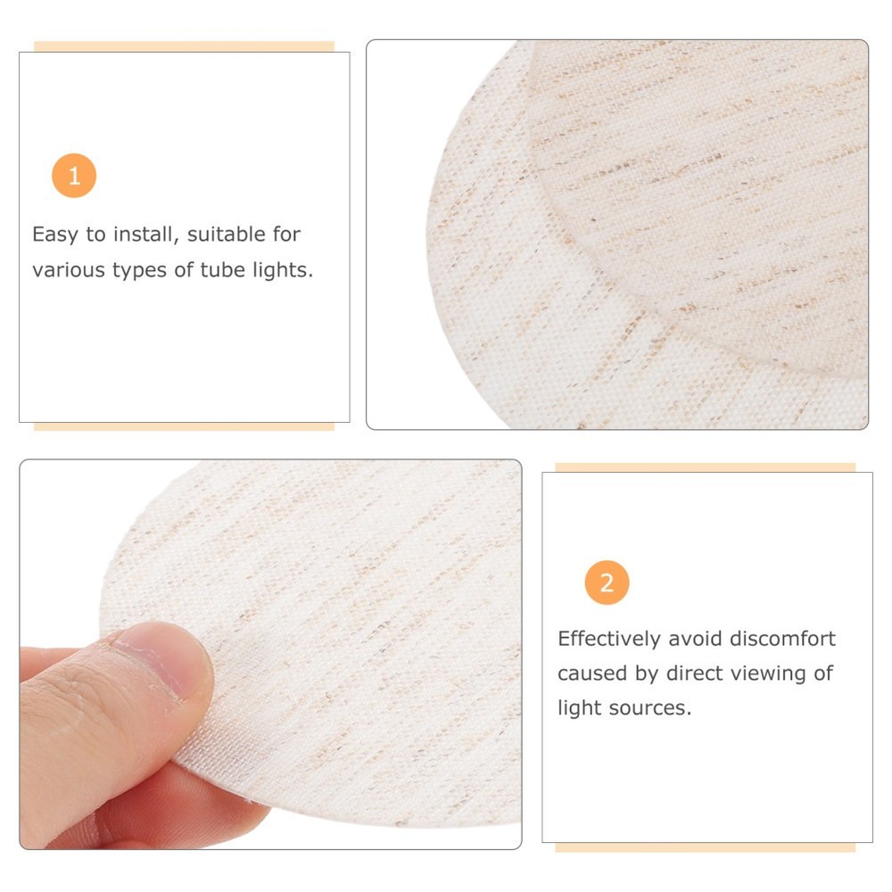 2 Pcs Replacement Lamp Shade Recessed Light Diffuser Cover Cloth Downlight