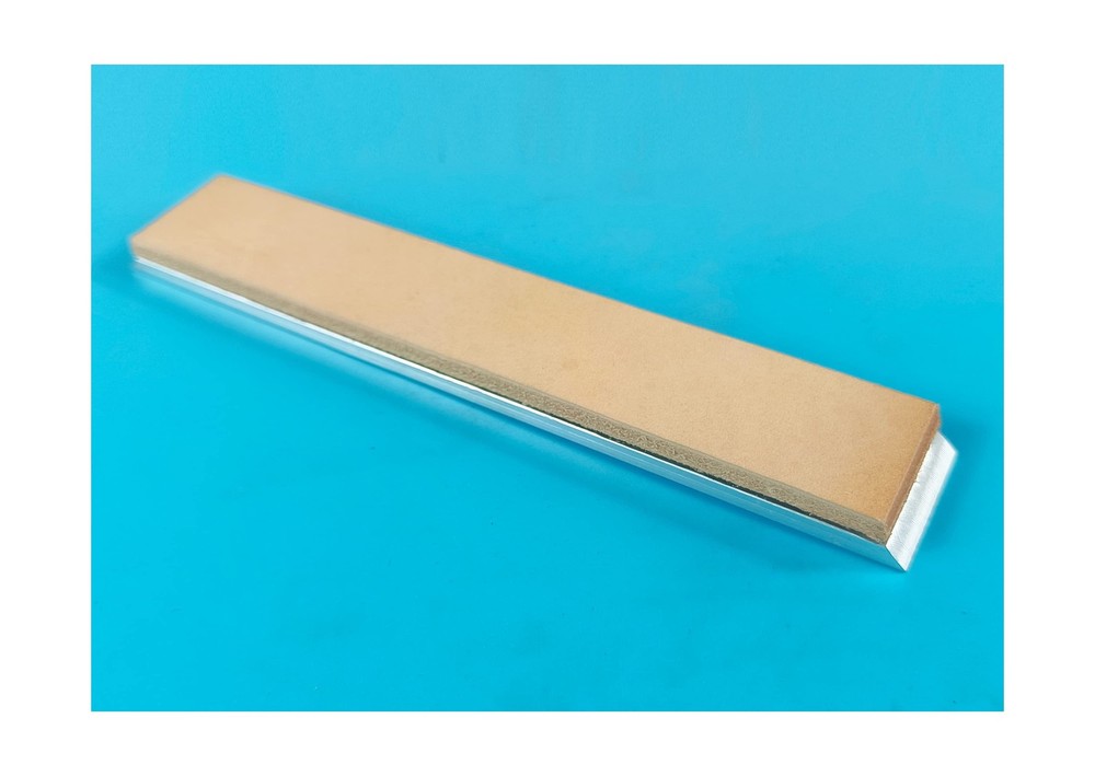 4mm Cowhide Leather Strop Sharpening Stone, Rectangular Shape, 6" x 1" with A...