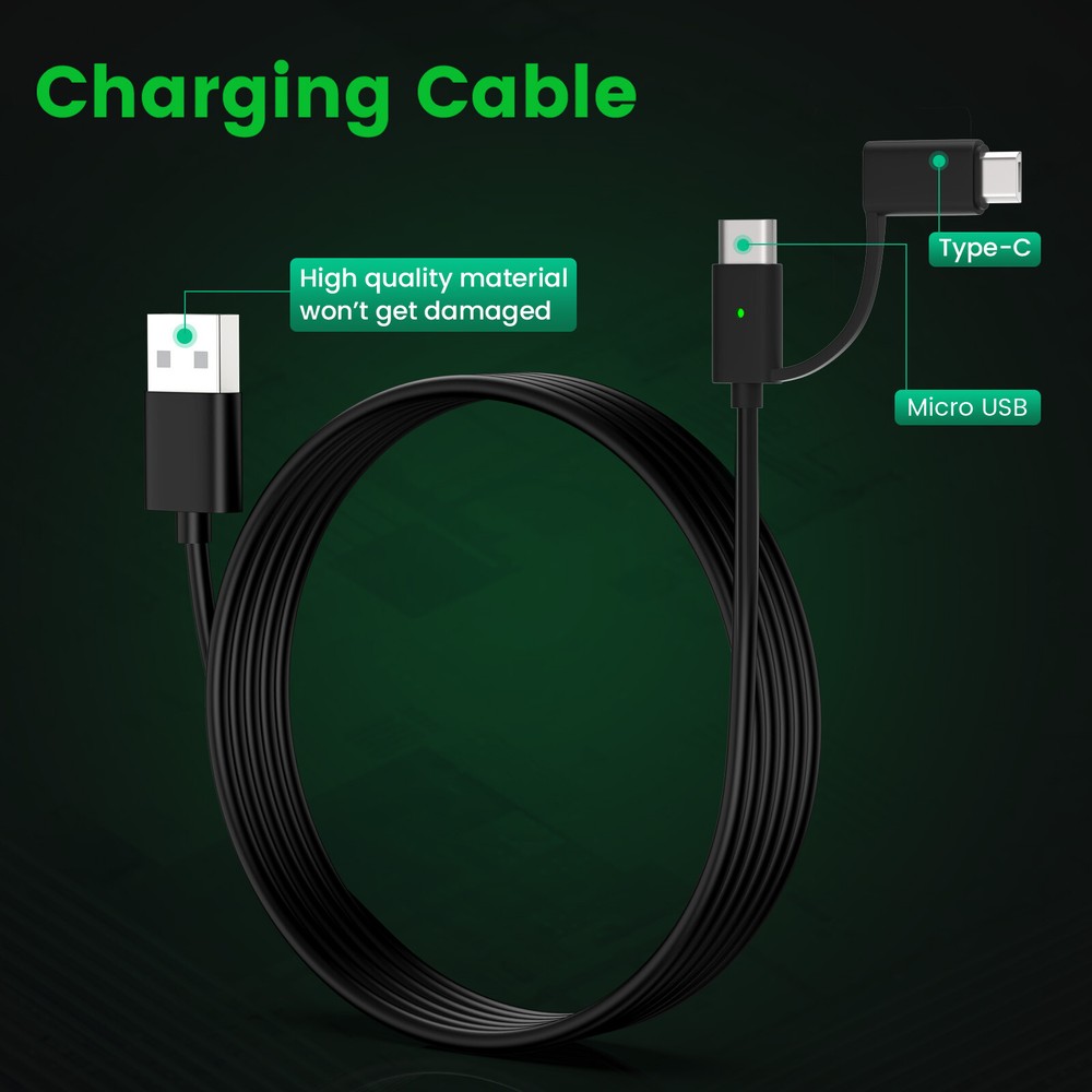 2 x 3600mAh Rechargeable Battery Pack For XBox One Controller+USB Charging Cable