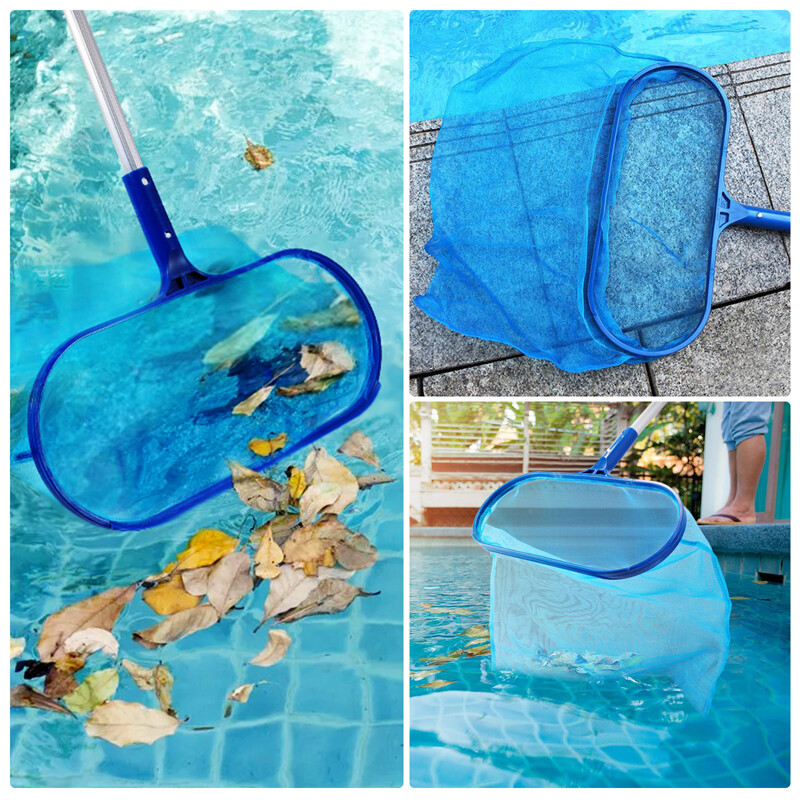 Swimming Pool Skimmer Net Mesh Telescopic Pole Extra Large Deep Bag Leaf Cleaner