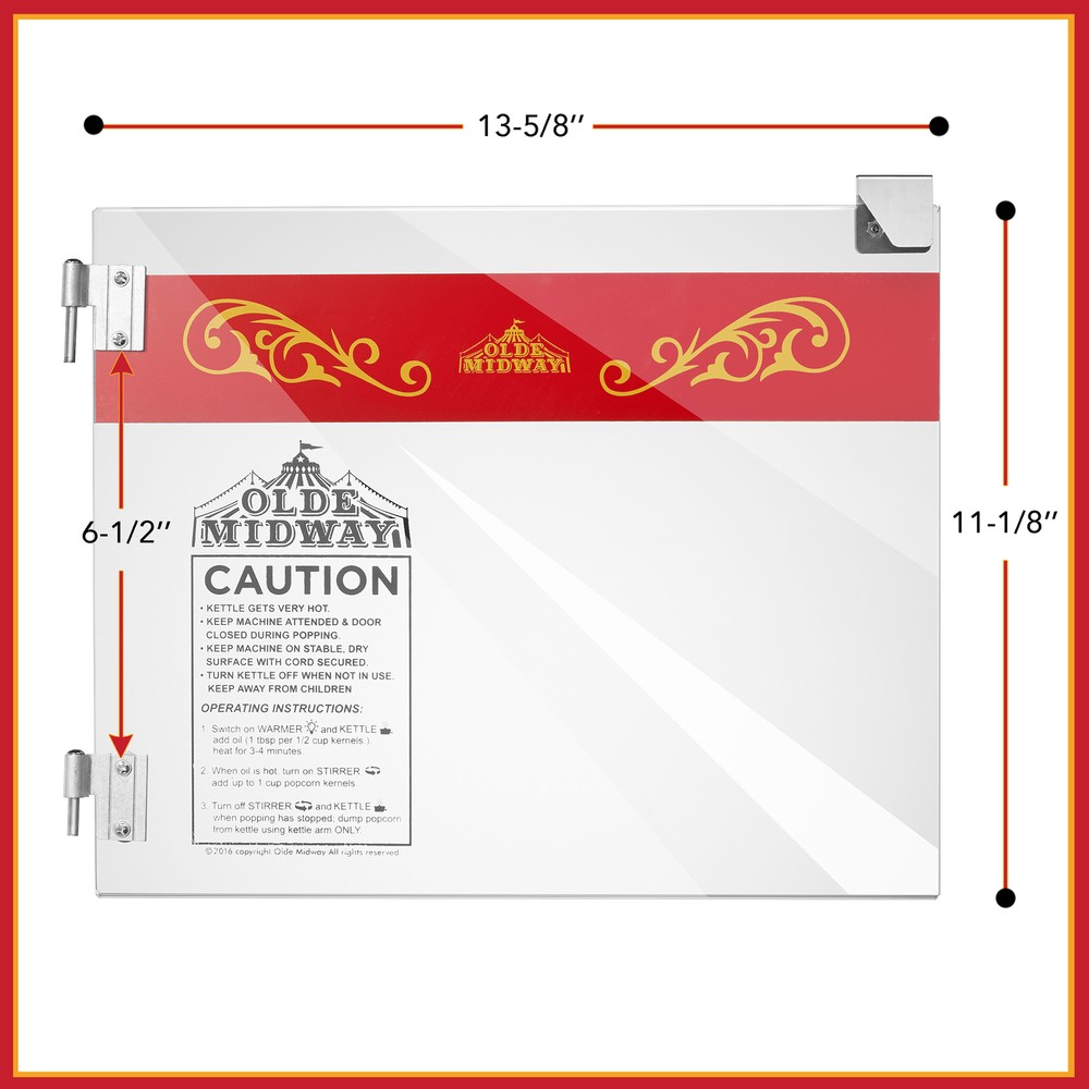 Olde Midway Commercial Popcorn Machine Door Replacements