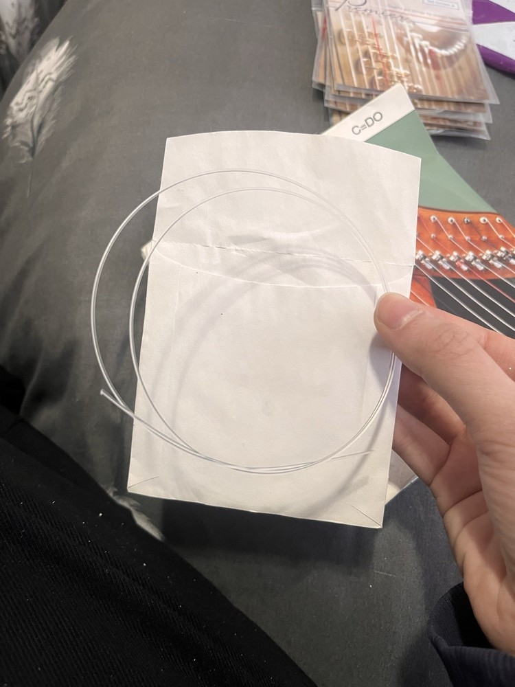 Harp String Second Octave G Natural Gut