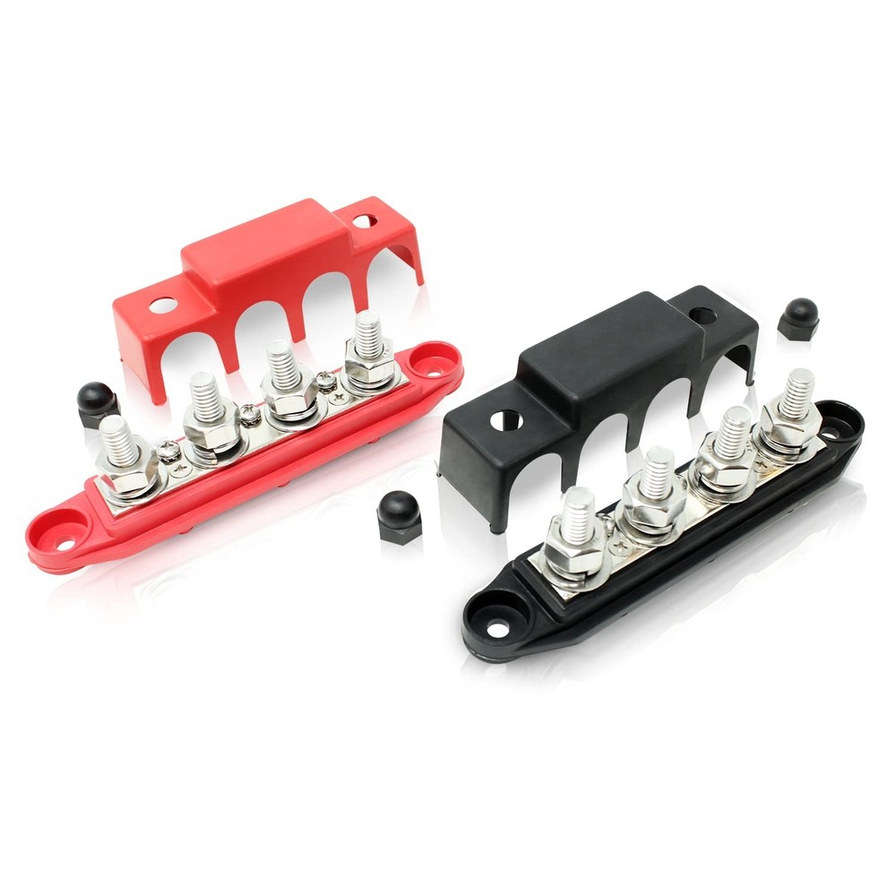 5/16" Power Distribution Block Set - Red & Black Connectors