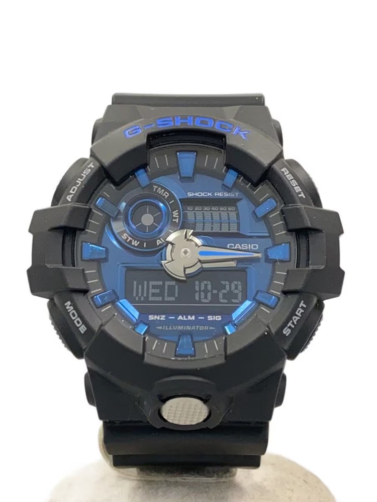 CASIO Quartz Watch Digital Analog Rubber BLU BLK Polyurethane GA 710