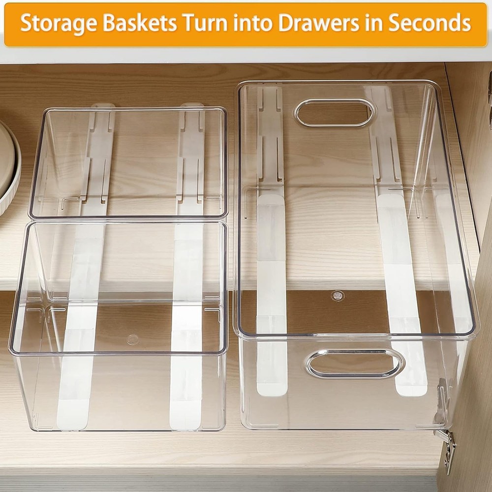 8 PCS Pull Out Rail for Baskets or Bins.Storage and Organization Accessories ...