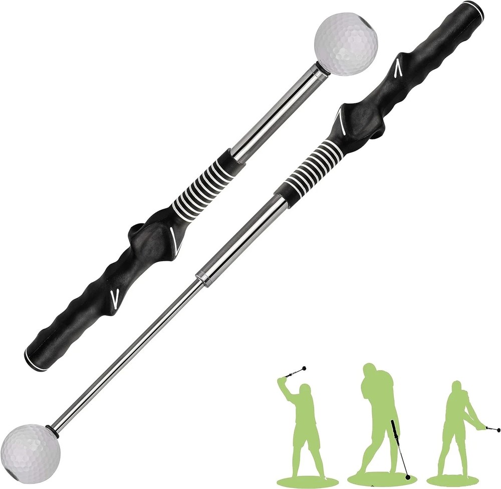Retractable Golf Swing Training Aid, Golf Grip Trainer & Golf Swing Trainer for