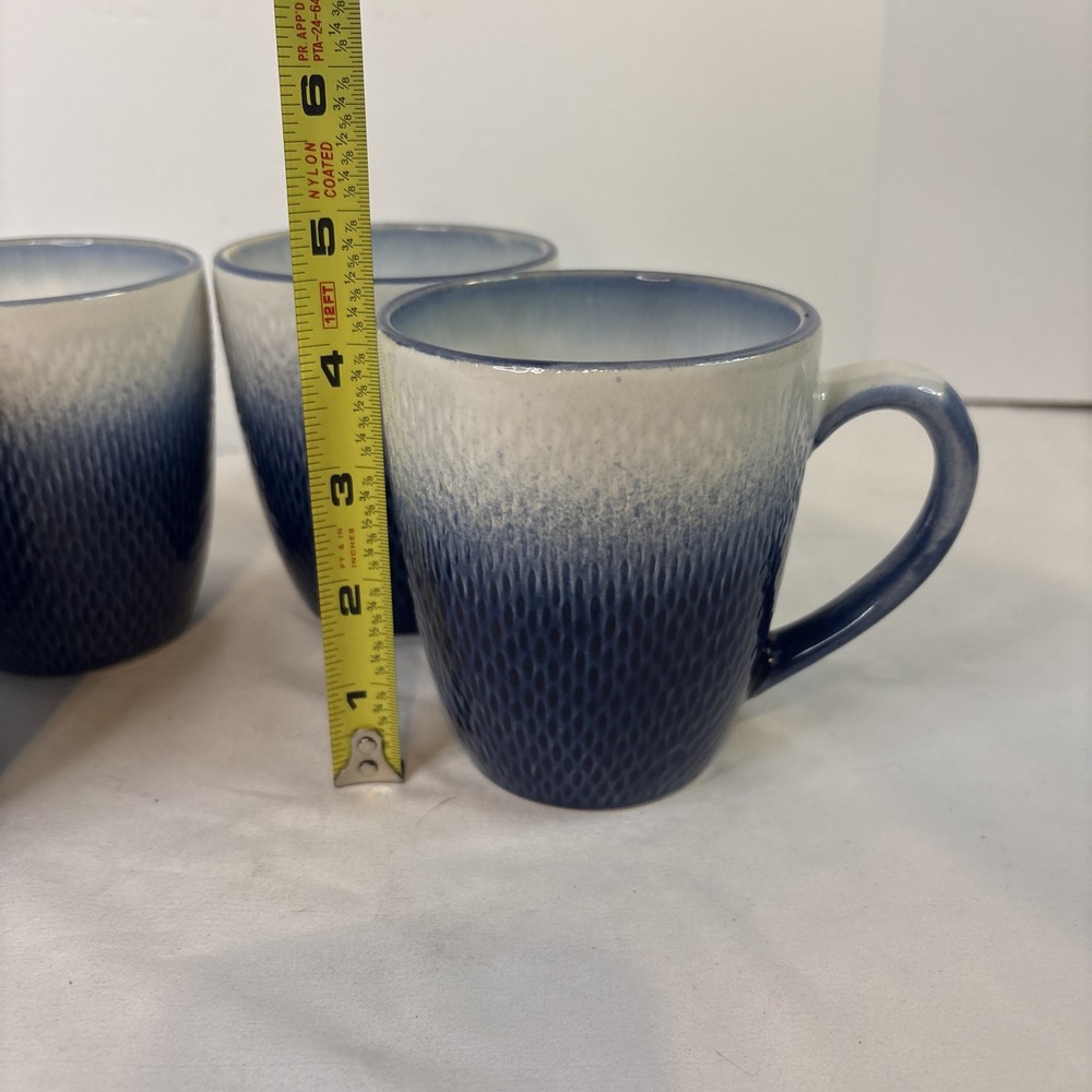 Set Of 4 Pfaltzgraff Everyday ECLIPSE BLUE Mug EUC