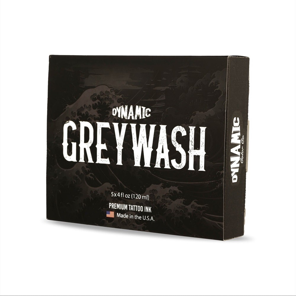 Dynamic Greywash Tattoo Ink - 4 oz. Bottle Set Mixing Solution Included.