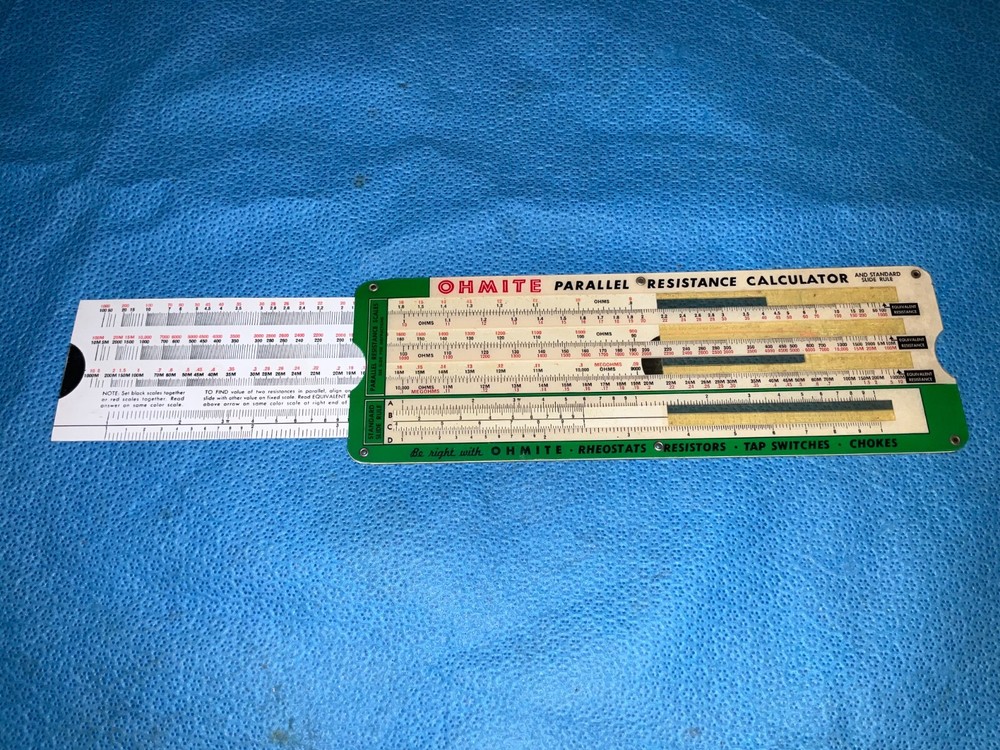 Vintage Ohmite Parallel Resistance Calculator
