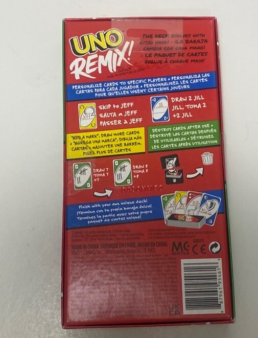 UNO Remix Card Game Mattel
